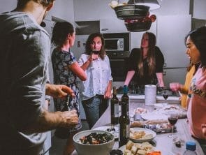 Wellness Today Blogs group of friends cooking and talking