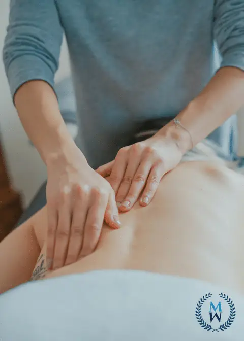 person getting professional massage