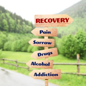 sign directing you to recovery