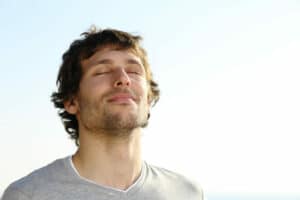 Wellness Articles man in pa benefiting from deep breathing