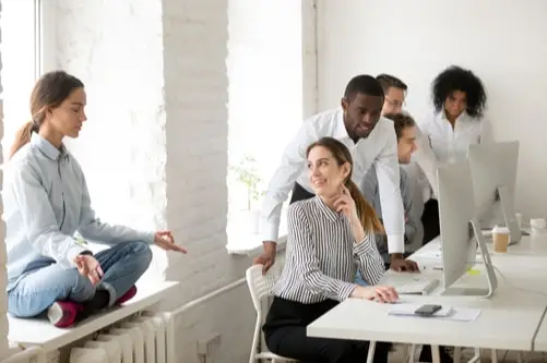 isolated woman shows signs of social anxiety