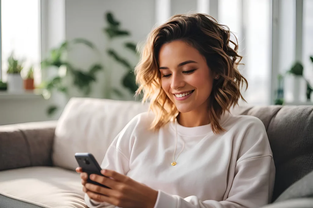 A woman doing an online trauma therapy session with Makin Wellness