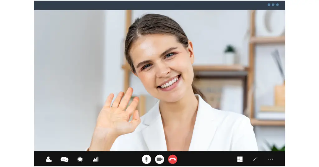 How to Stop Overthinking: 5 Simple Strategies for a Clear, Peaceful, and Confident Mind Online counselor smiling and waving on screen, ready for a therapy session.