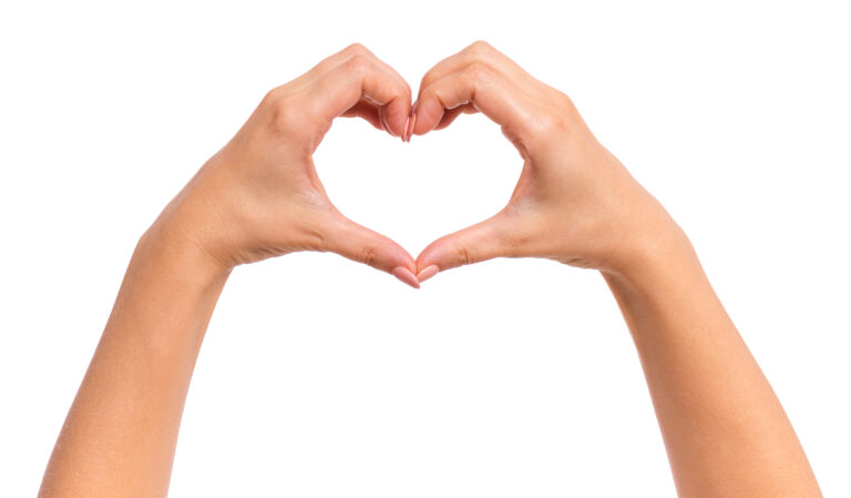The two hands forming a heart represent how you can recover from limerence and have healthy relationships.