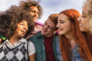 Group of friends on the asexual spectrum.