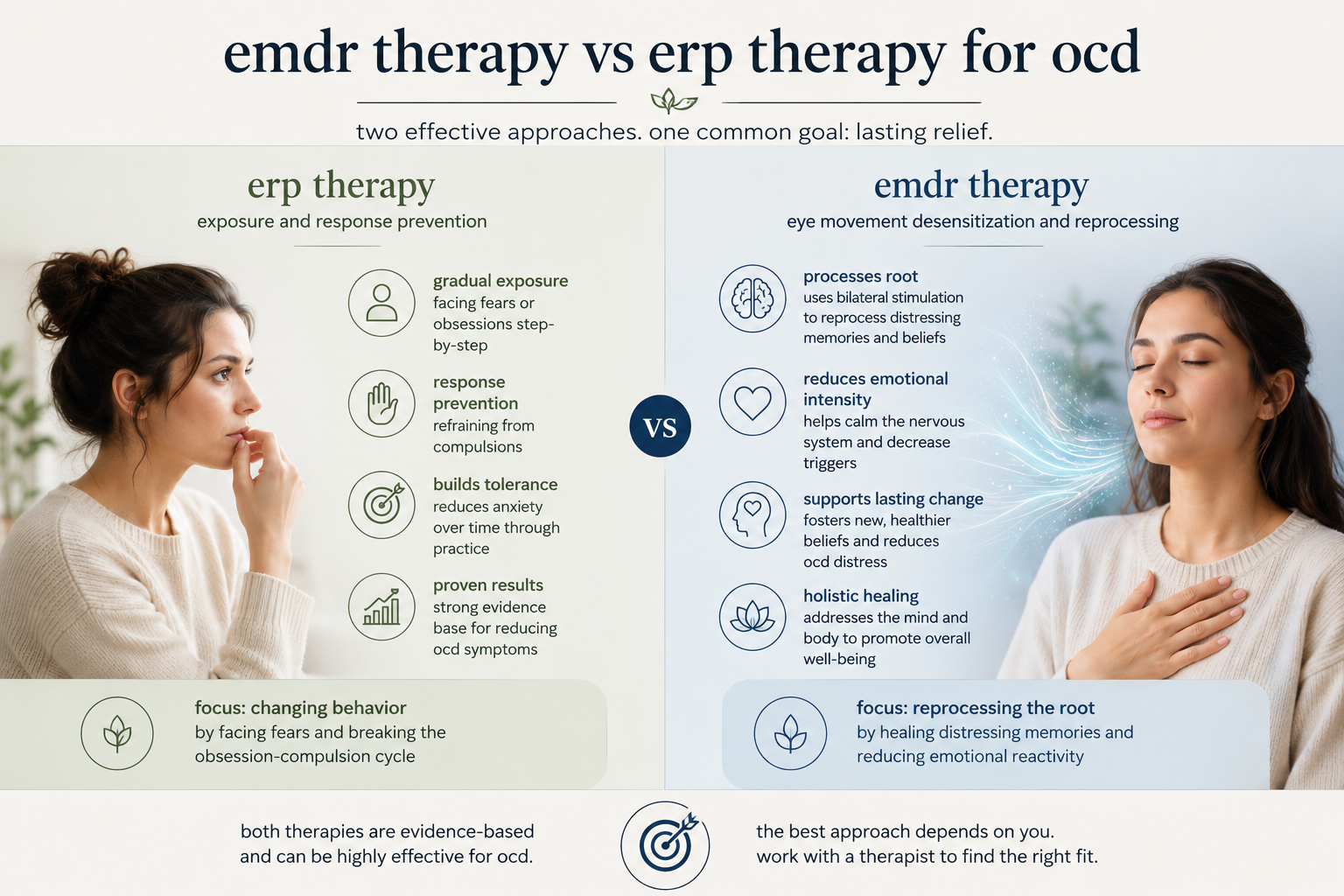 EMDR Therapy for OCD: Can It Really Help? Comparison between EMDR therapy for OCD and ERP therapy for OCD treatment and anxiety management