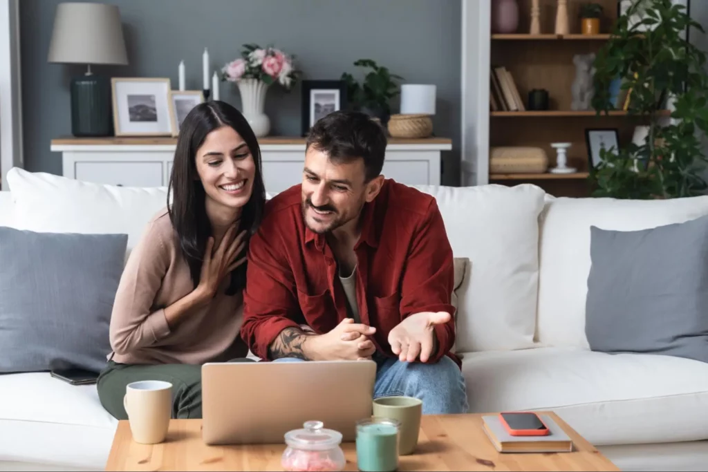 A couple is taking advantage of online therapy to address unhealthy relationship dynamics.