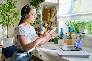 A girl learning about accommodations based on seeing ADHD in girls like herself.