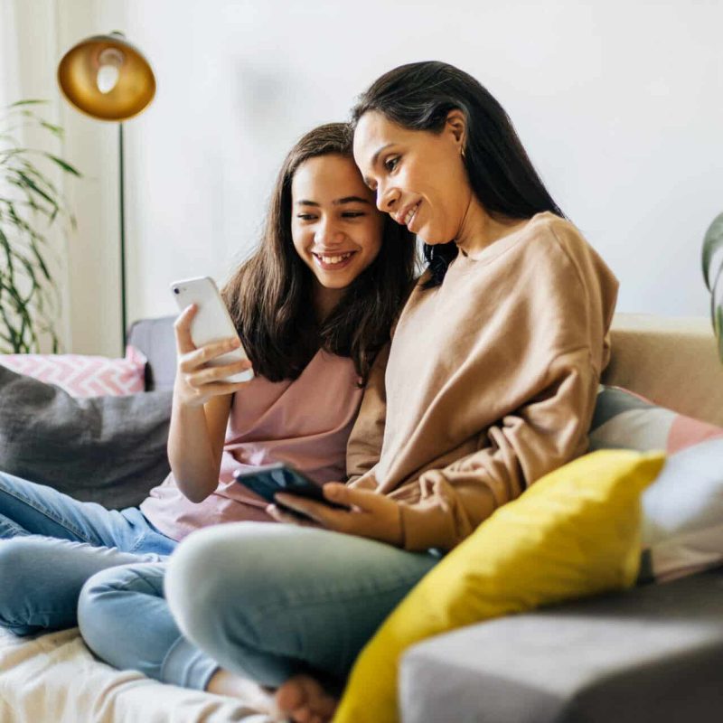 mom talking with daughter about teen therapy Teen Therapy