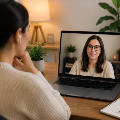 Therapist providing EMDR therapy for OCD during a counseling session focused on anxiety and intrusive thoughts