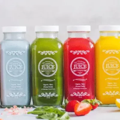 rainbow assortment of juices