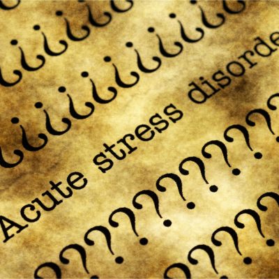 acute stress disorder typing with question marks