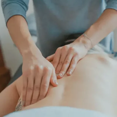person getting professional massage