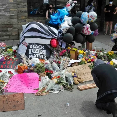 black lives matters corner memorial