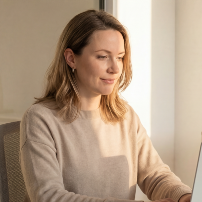 Woman during Emotional Regulation Therapy session online
